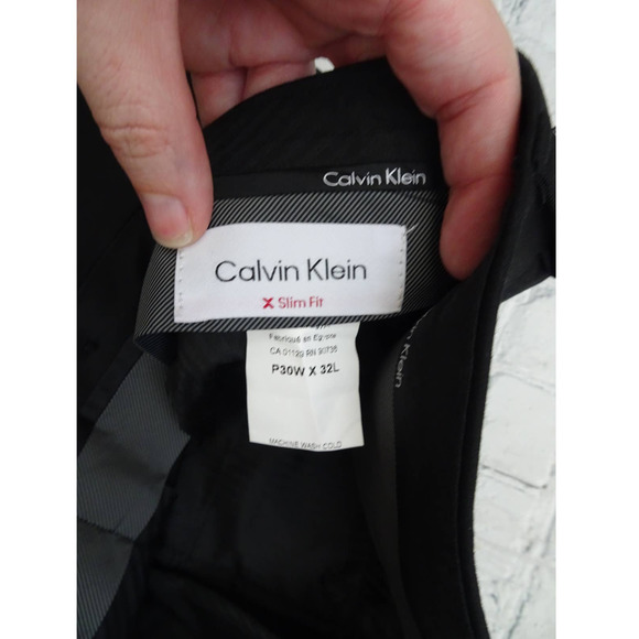 Calvin Klein Men's Black Slim Fit Dress Pants P30W x 32L, No Tags - Picture 3 of 7